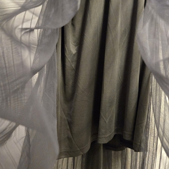 Zenana Women's‎ Pleated Double Mesh Overlay Maxi Skirt Large - Picture 6 of 15